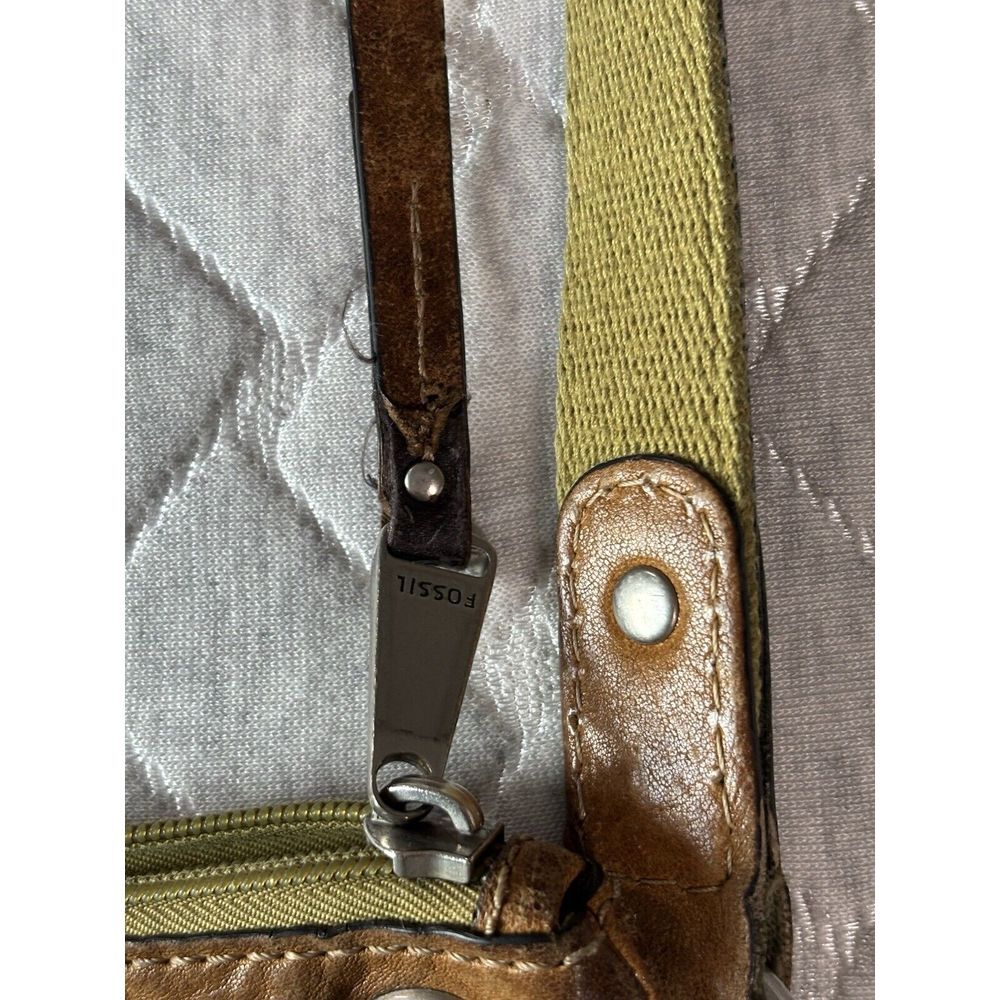 Fossil Fifty Four Purse Brown Leather Shoulder Bag Soft Crossbody Small Travel - Picture 11 of 14